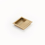 Schaub MODO Tab Recessed Pull Signature Satin Brass - 3 7/8 in