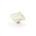 Schaub Vinci Square Knob Polished White Bronze - 1 3/4 in