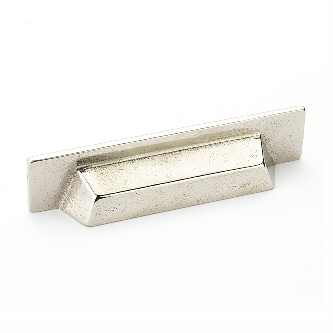 Vinci Cup Pull Polished White Bronze - 3 3/4 in - Handles