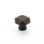 Schaub Menlo Park Faceted Knob Ancient Bronze - 1 1/4 in