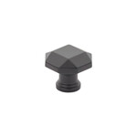 Schaub Menlo Park Faceted Knob Matte Black - 1 1/4 in