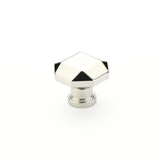 Schaub Menlo Park Faceted Knob Polished Nickel - 1 1/4 in