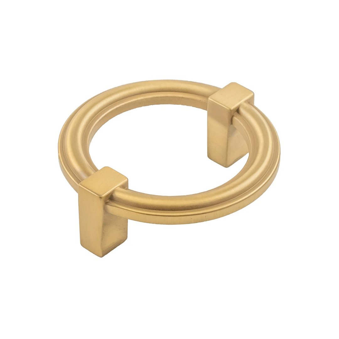 Odette Ring Pull Brushed Golden Brass - 2 1/4 in