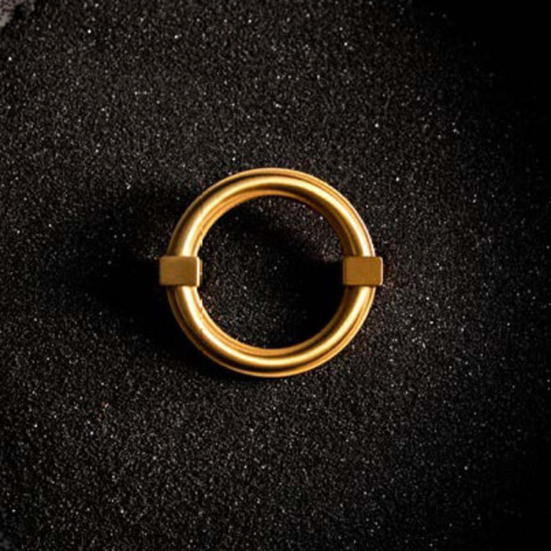 Odette Ring Pull Brushed Golden Brass - 2 1/4 in - Handles & More