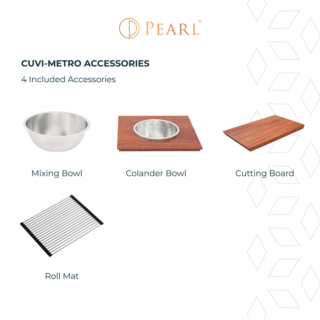 Pearl CUVI Stainless Steel Stainless Steel Kitchen Sink