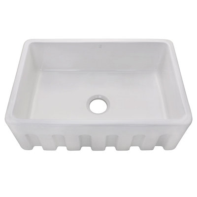 Pearl KINGSTON - PG30 Metro White Fireclay Ceramic Kitchen Sink