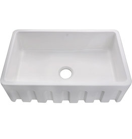 Pearl KINGSTON - PG32 Metro White Fireclay Ceramic Kitchen Sink