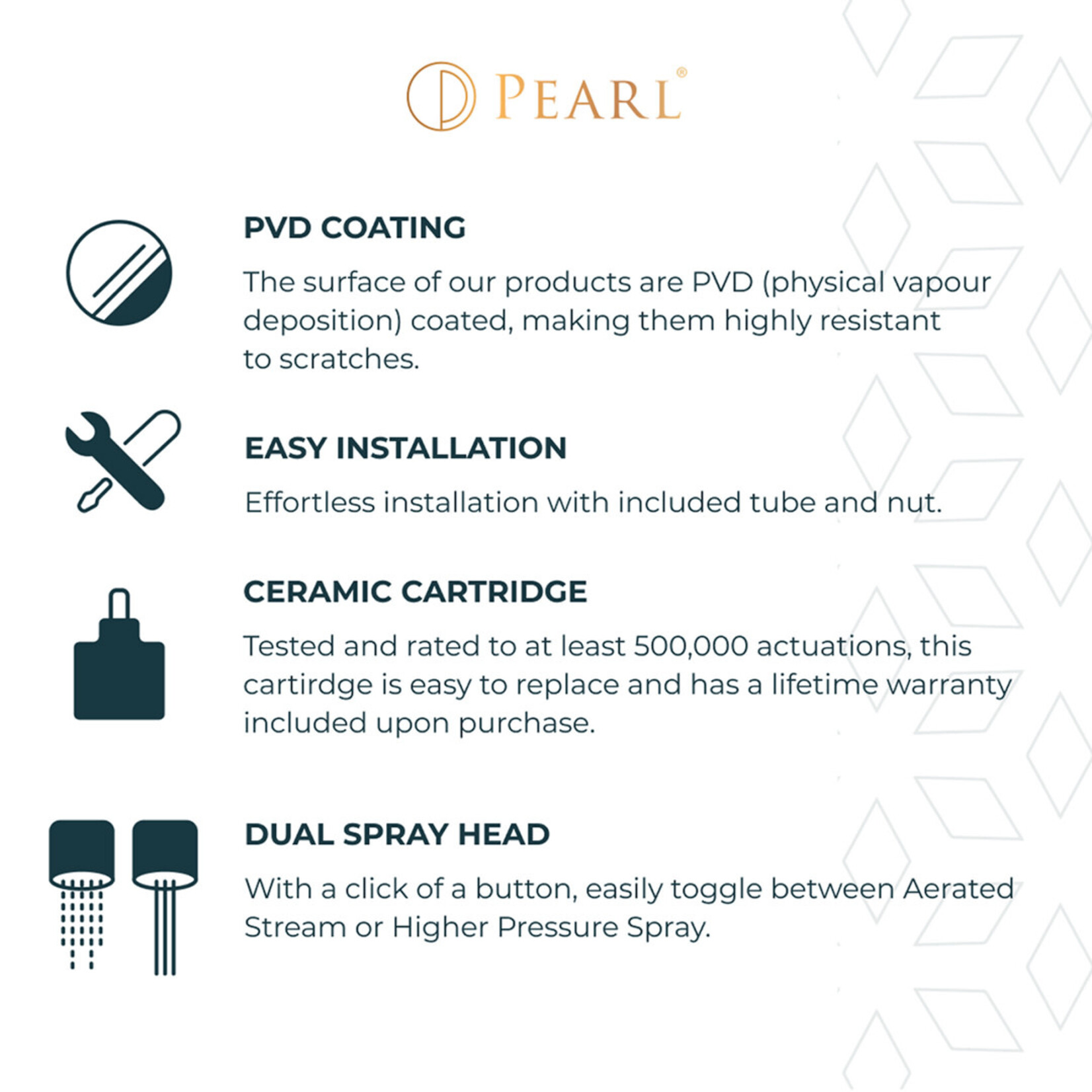 Pearl LENNOX Brushed Nickel Brass Kitchen Faucet