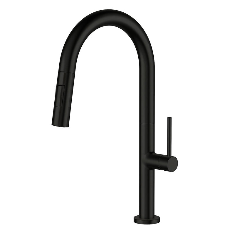 LENNOX - II Matte Black Brass Kitchen Faucet - Handles & More