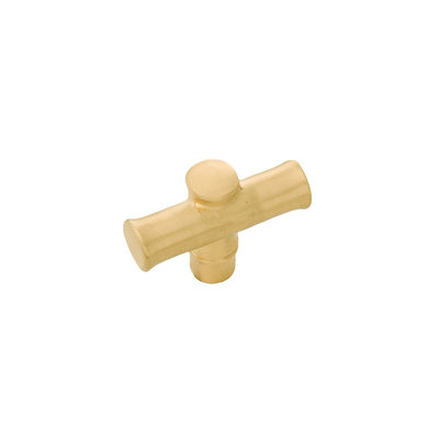 Belwith Keeler Junzi T-Knob Satin Brass - 1 15/16 in