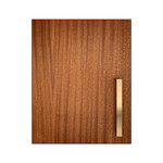 Quarter Cut Sapele Slab Cabinet Door - Clear Coat