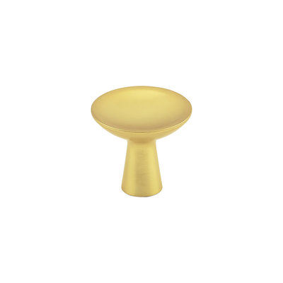 Hickory Hardware Maven Knob Brushed Golden Brass - 1 1/4 in