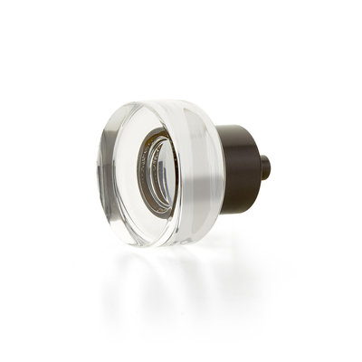 Schaub City Lights Round Disc Knob Glass - 1 3/8 in