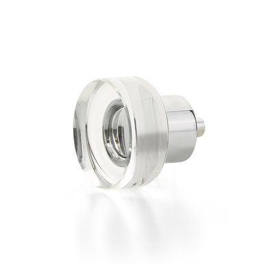 Schaub City Lights Round Disc Knob Glass - 1 3/8 in