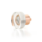 Schaub City Lights Round Disc Knob Glass - 1 3/8 in