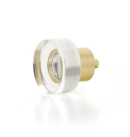 Schaub City Lights Round Disc Knob Glass - 1 3/8 in