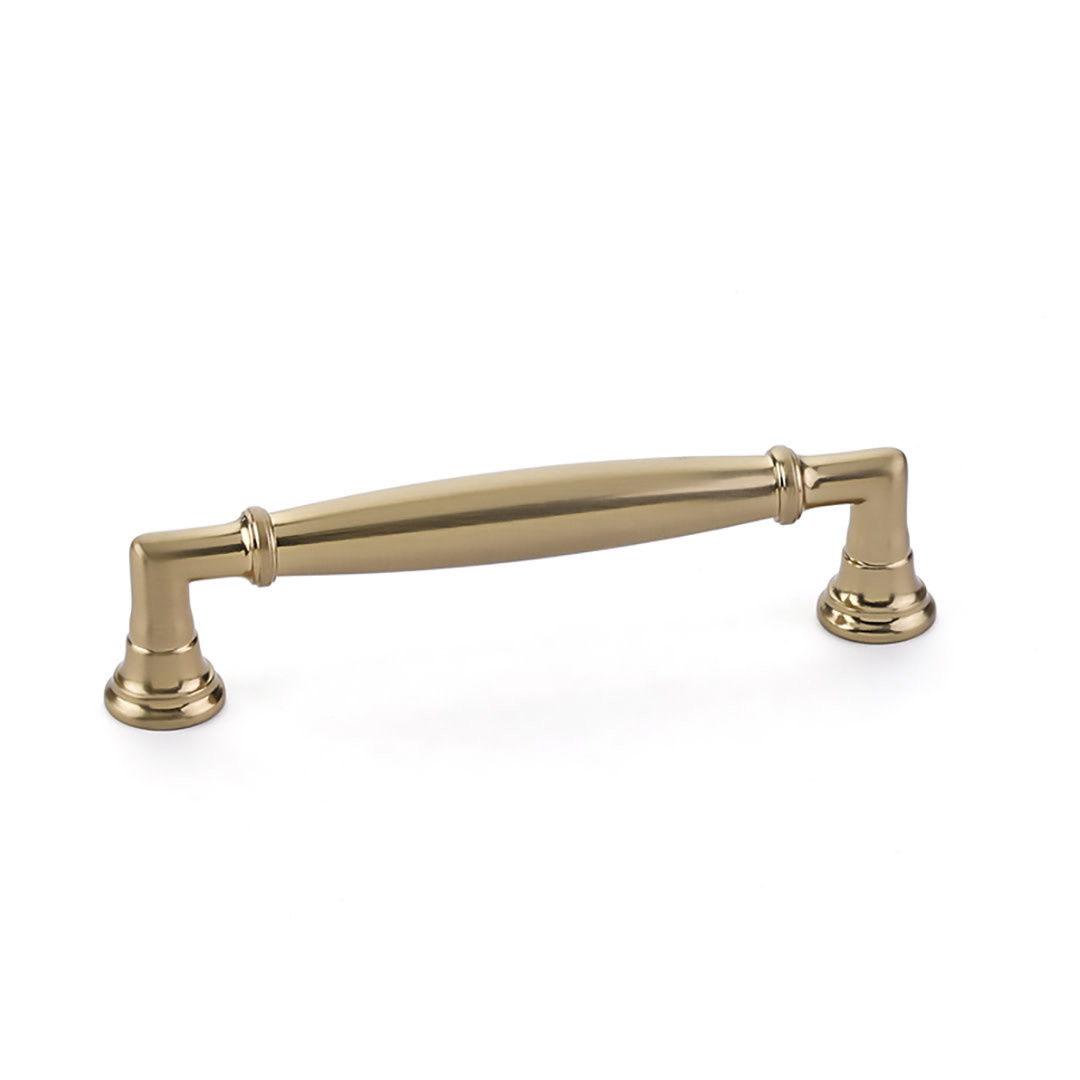 Soft satin brass handle with traditional detailing