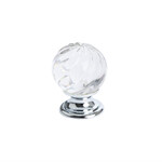 Berenson Europa Knob Crystal and Polished Chrome - 1 3/16 in