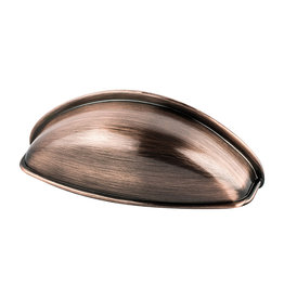 Berenson Euro Moderno Cup Pull Brushed Antique Copper - 2 1/2 in