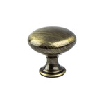 Berenson Euro Moderno Knob Brushed Antique Brass - 1 1/8 in