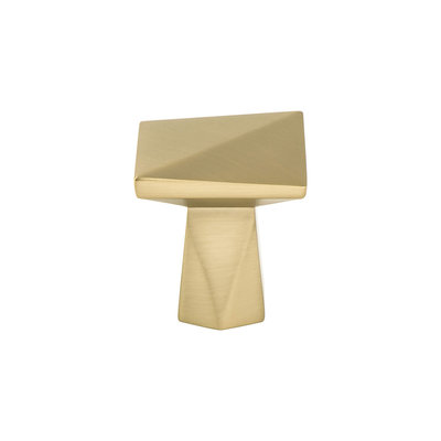 Berenson Swagger Knob Modern Brushed Gold - 1 3/16 in