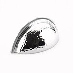 Schaub Atherton Hammered Knurled Edged Cup Pull Polished Chrome - 3 in