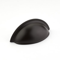 Atherton Knurled Edged Cup Pull Oil-Rubbed Bronze - 3 in