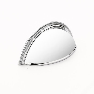 Schaub Atherton Knurled Edged Cup Pull Polished Chrome - 3 in