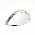 Schaub Atherton Knurled Edged Cup Pull Polished Nickel - 3 in