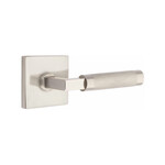 Emtek Select L-Square Knurled Dummy Lever Satin Nickel - Square Rosette