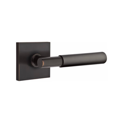 Emtek Myles Privacy Lever Oil-Rubbed Bronze - Square Rosette Right Handed
