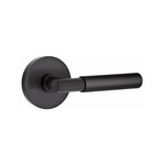 Emtek Myles Passage Lever Flat Black - Disk Rosette Right Handed