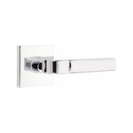 Emtek Aston Passage Lever Polished Chrome - Square Rosette Right Handed