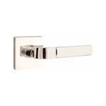 Emtek Aston Passage Lever Polished Nickel - Square Rosette Left Handed