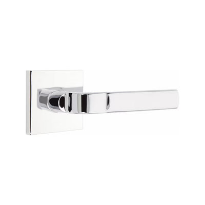 Emtek Aston Privacy Lever Polished Chrome - Square Rosette Left Handed