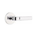Emtek Aston Passage Lever Polished Chrome - Disk Rosette Left Handed