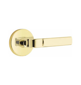 Emtek Aston Dummy Lever Unlacquered Brass - Disk Rosette