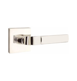 Emtek Aston Dummy Lever Polished Nickel - Square Rosette