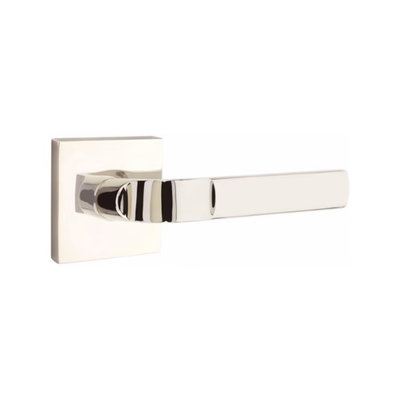 Emtek Aston Dummy Lever Polished Nickel - Square Rosette
