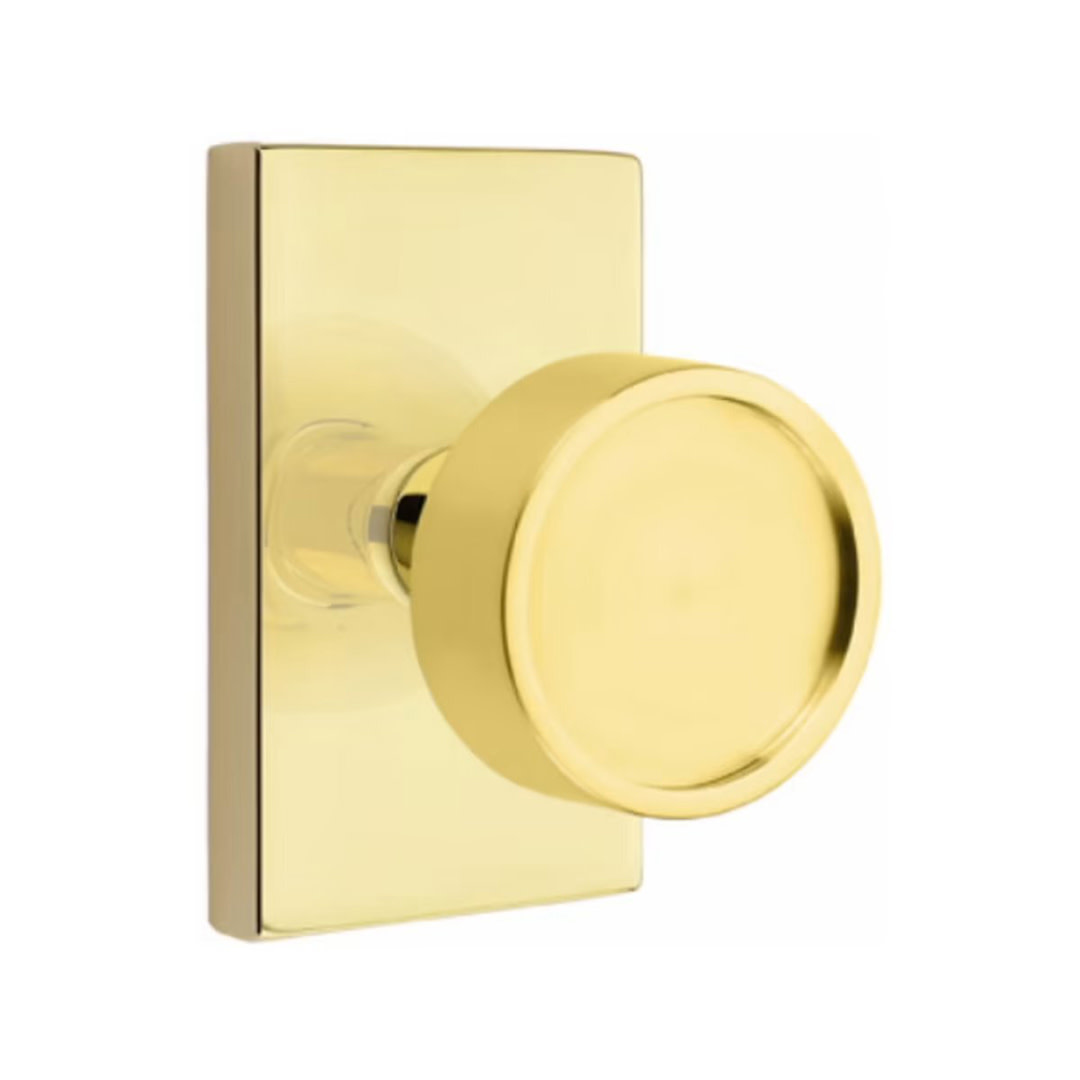 Verve Passage Knob Unlacquered Brass Modern Rectangular Handles & More