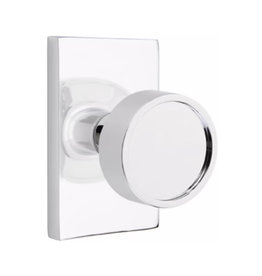 Emtek Verve Privacy Knob Polished Chrome - Modern Rectangular