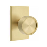 Emtek Verve Passage Knob Satin Brass - Modern Rectangular