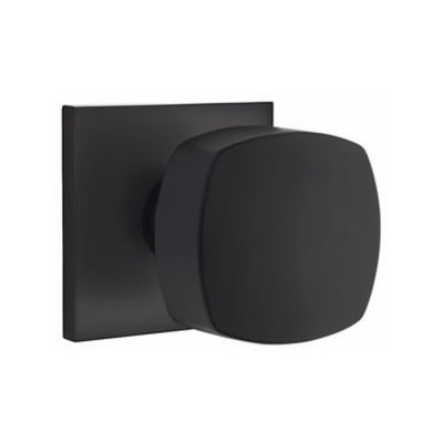 Emtek Freestone Dummy Knob Flat Black - Square Rosette