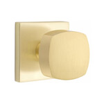 Emtek Freestone Privacy Knob Satin Brass - Square Rosette