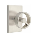 Emtek Spoke Passage Knob Satin Nickel - Modern Rectangular