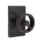 Emtek Spoke Passage Knob Oil-Rubbed Bronze - Modern Rectangular
