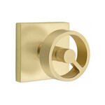 Emtek Spoke Dummy Knob Satin Brass - Square Rosette