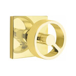 Emtek Spoke Privacy Knob Unlacquered Brass - Square Rosette Right Handed
