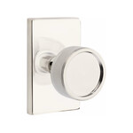 Emtek Conical Knurled Privacy Knob Polished Nickel - Modern Rectangular