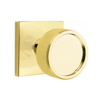 Conical Knurled Passage Knob Unlacquered Brass - Square Rosette - Handles &  More